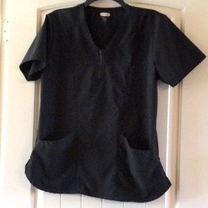 Medium black medical scrubs set